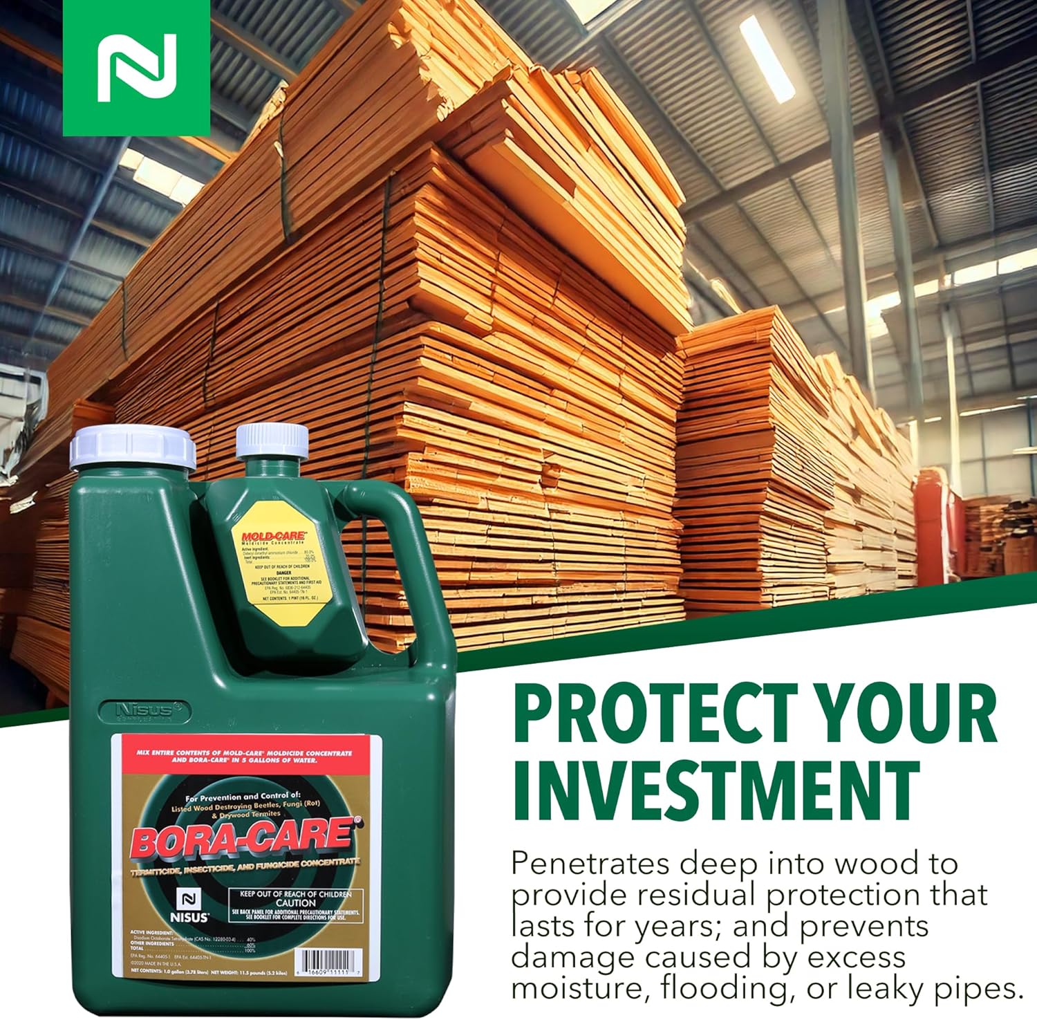 Nisus Boracare Mold Protection - Long-Lasting Mold Prevention (1 Gallon)