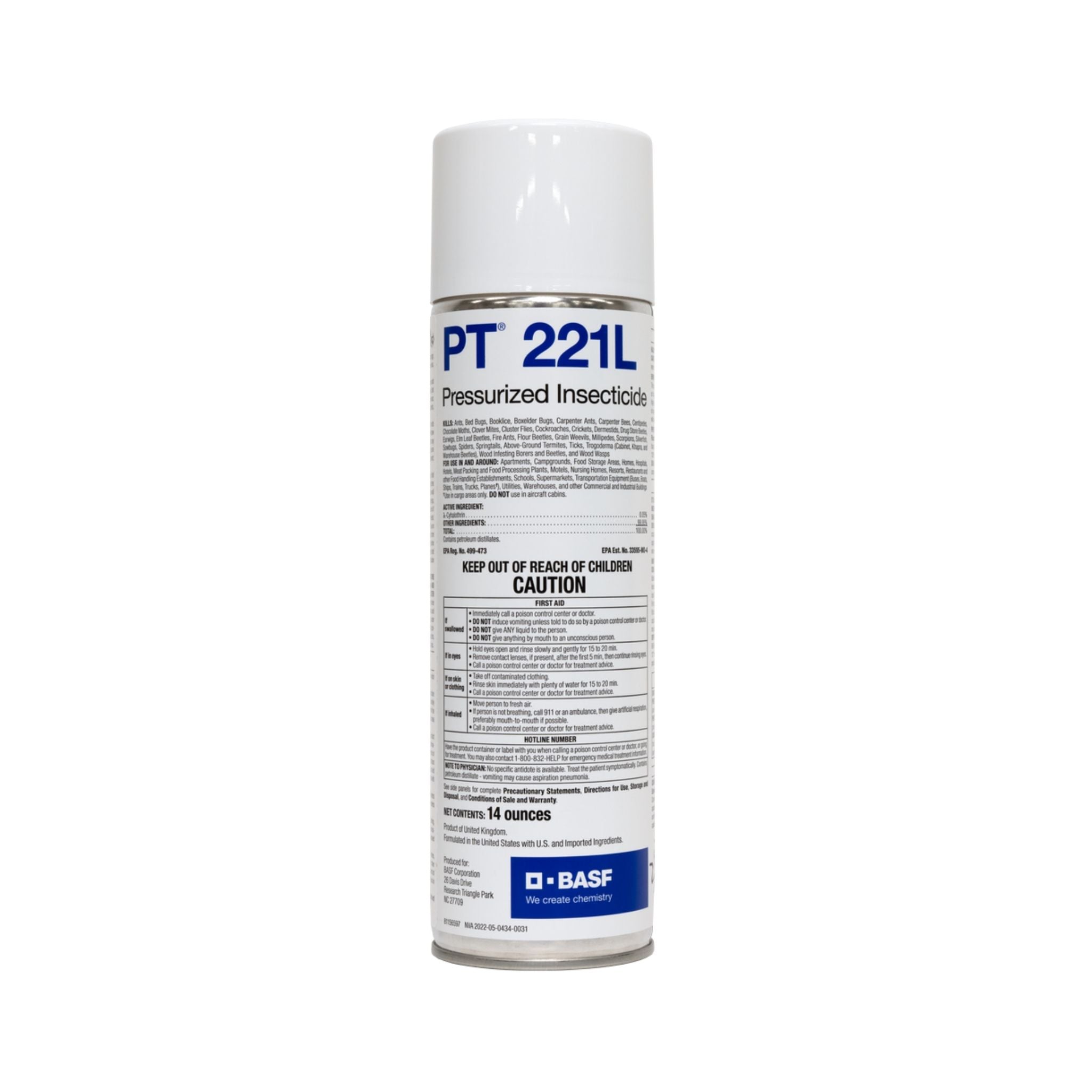 BASF PT-221L Insecticide Aerosol - 14 oz - Fast Knockdown