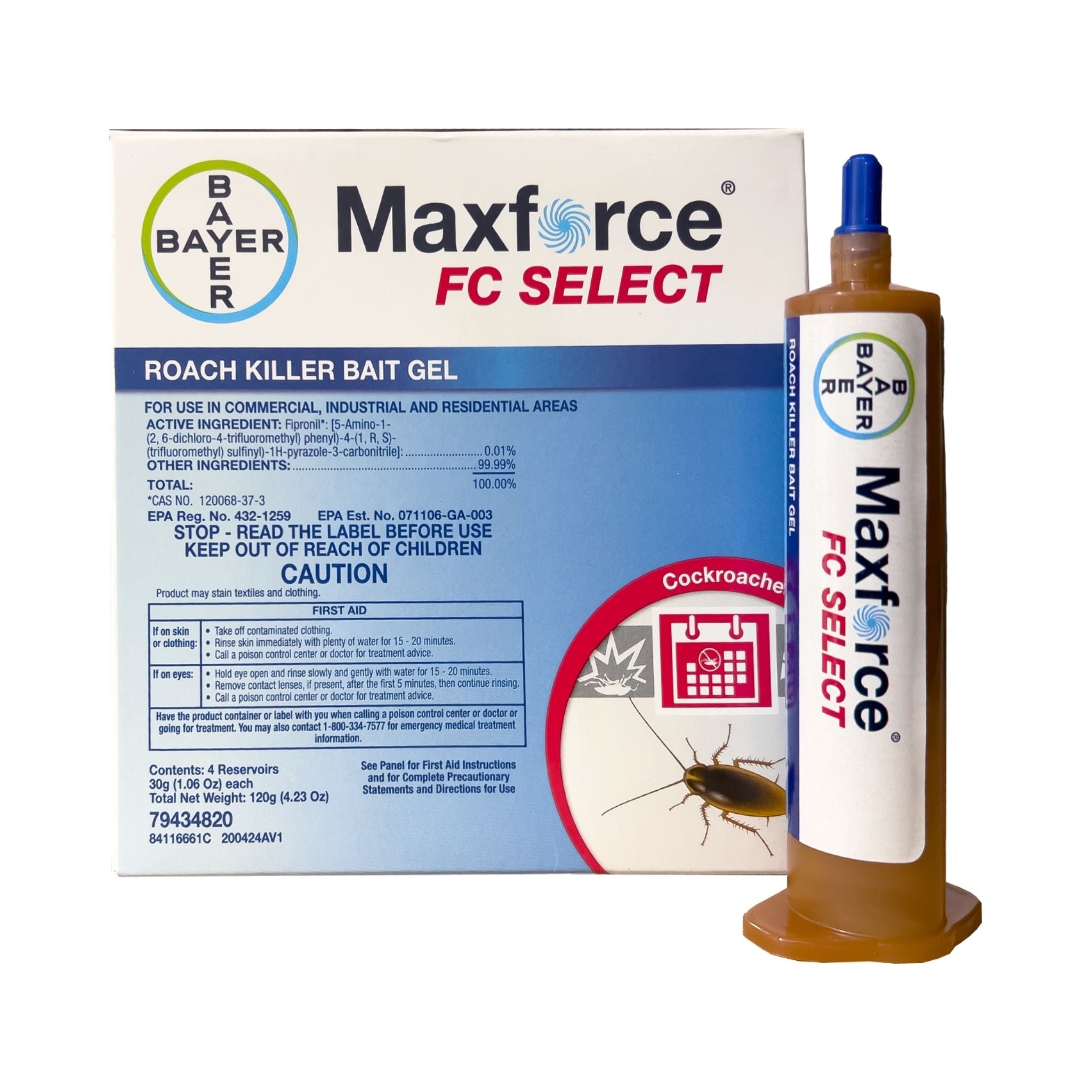 Bayer Maxforce FC Select Roach Bait Gel – 1 pk/4 Reservoirs