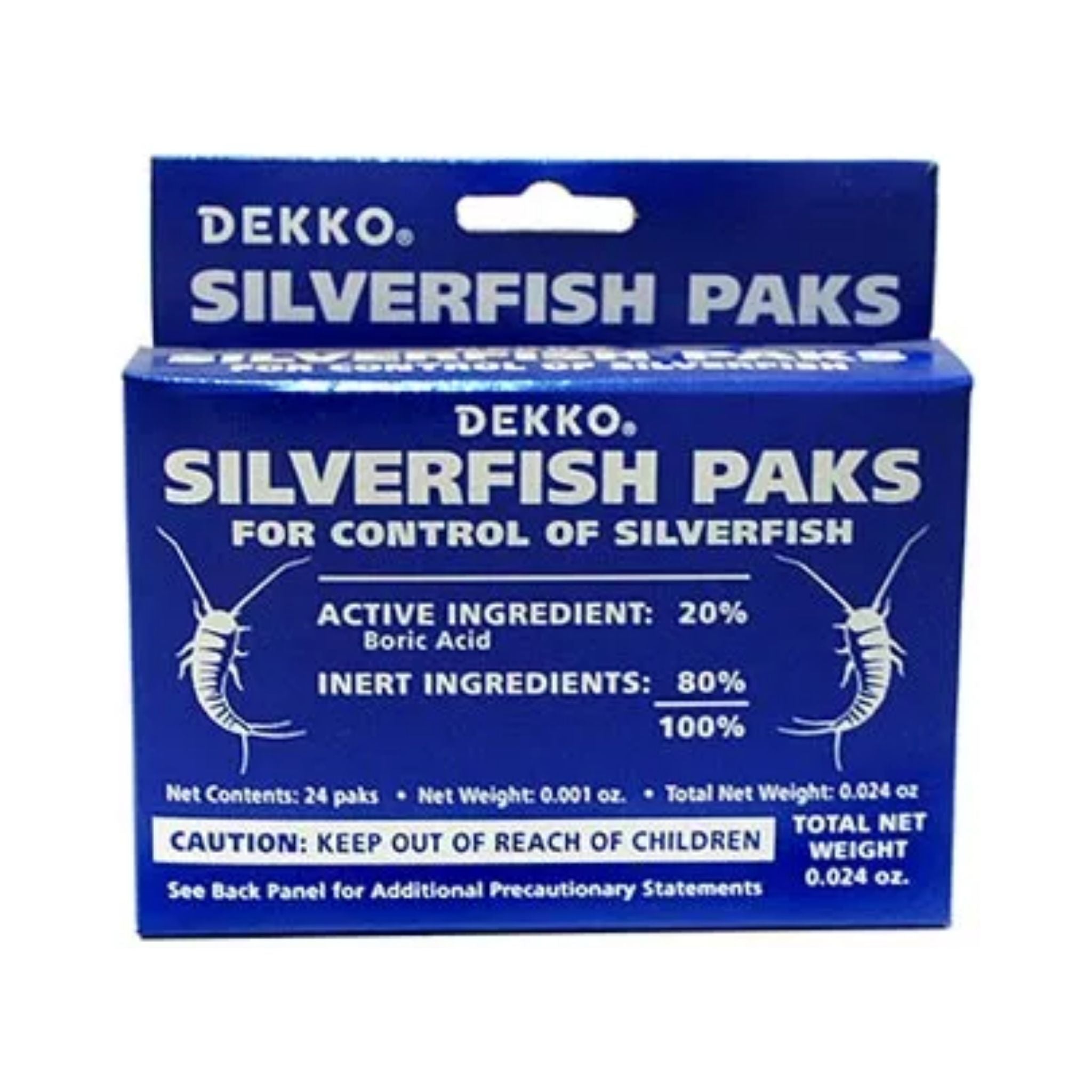 Dekko Silverfish Paks - 24Pk/Box - for Homes and Businesses