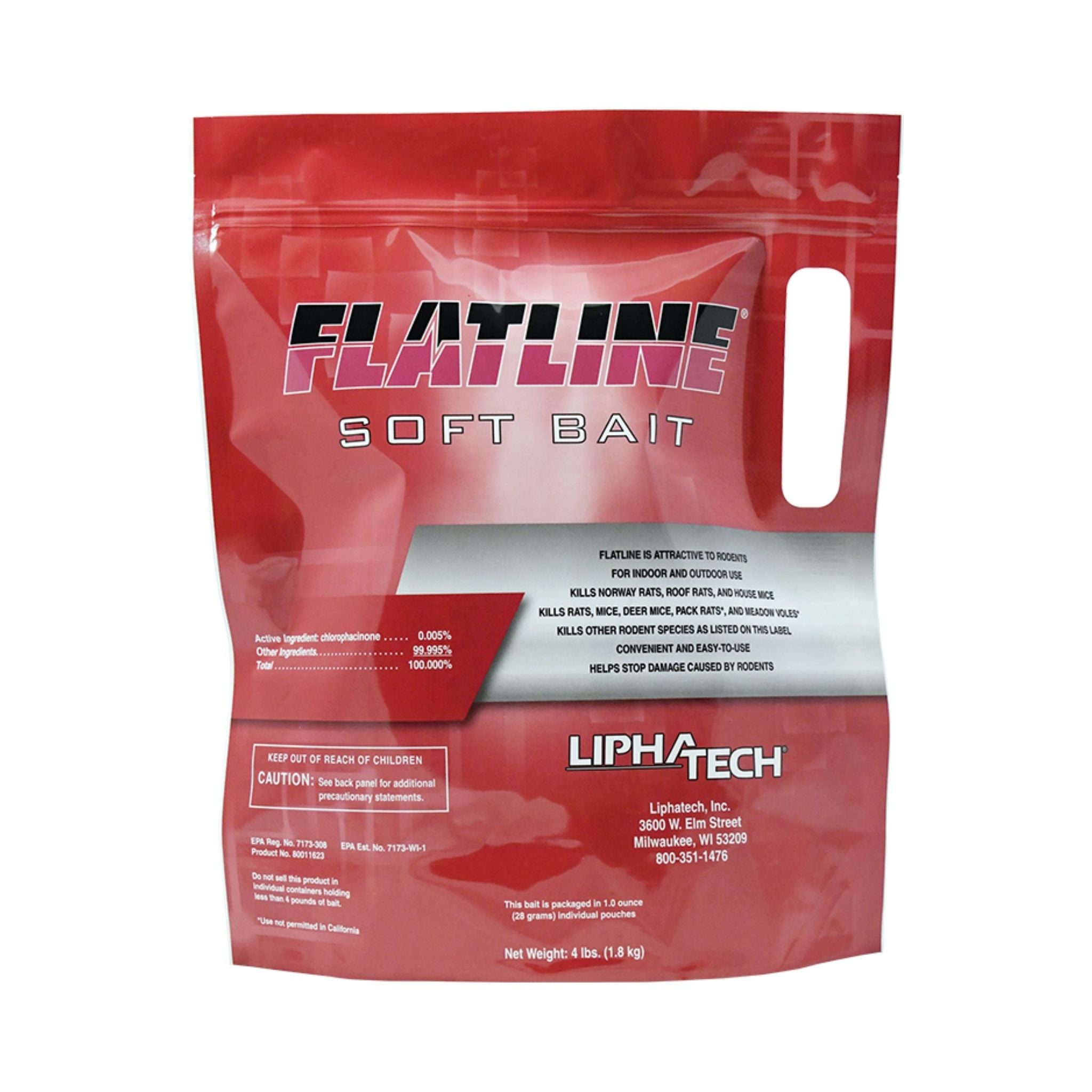 LIPHA TECH Soft Bait Rodenticide - 4lb Bag - Effective Rat & Mouse Control