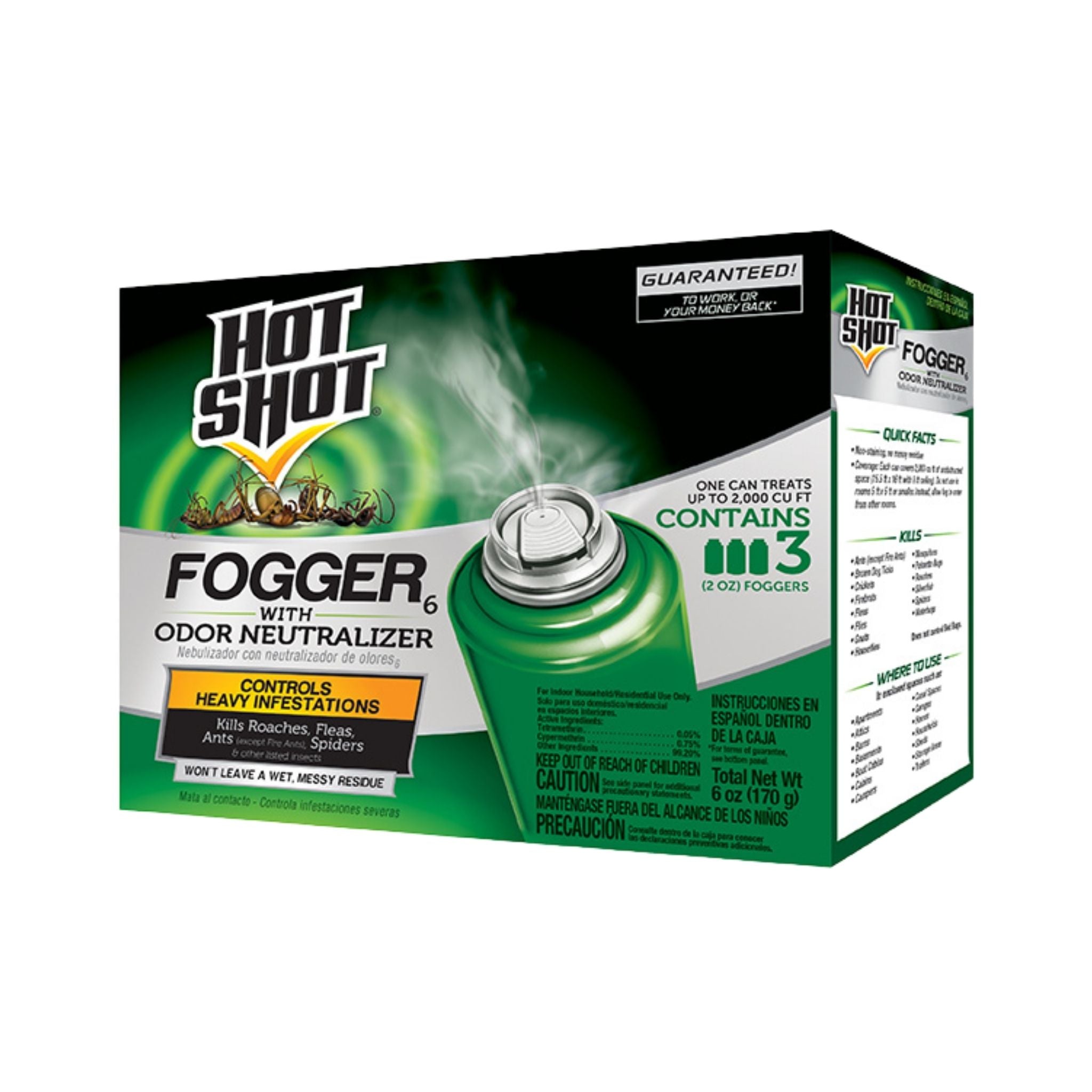 Hot Shot Fogger with Odor Neutralizer – 3  x 2 fl. oz. Cans