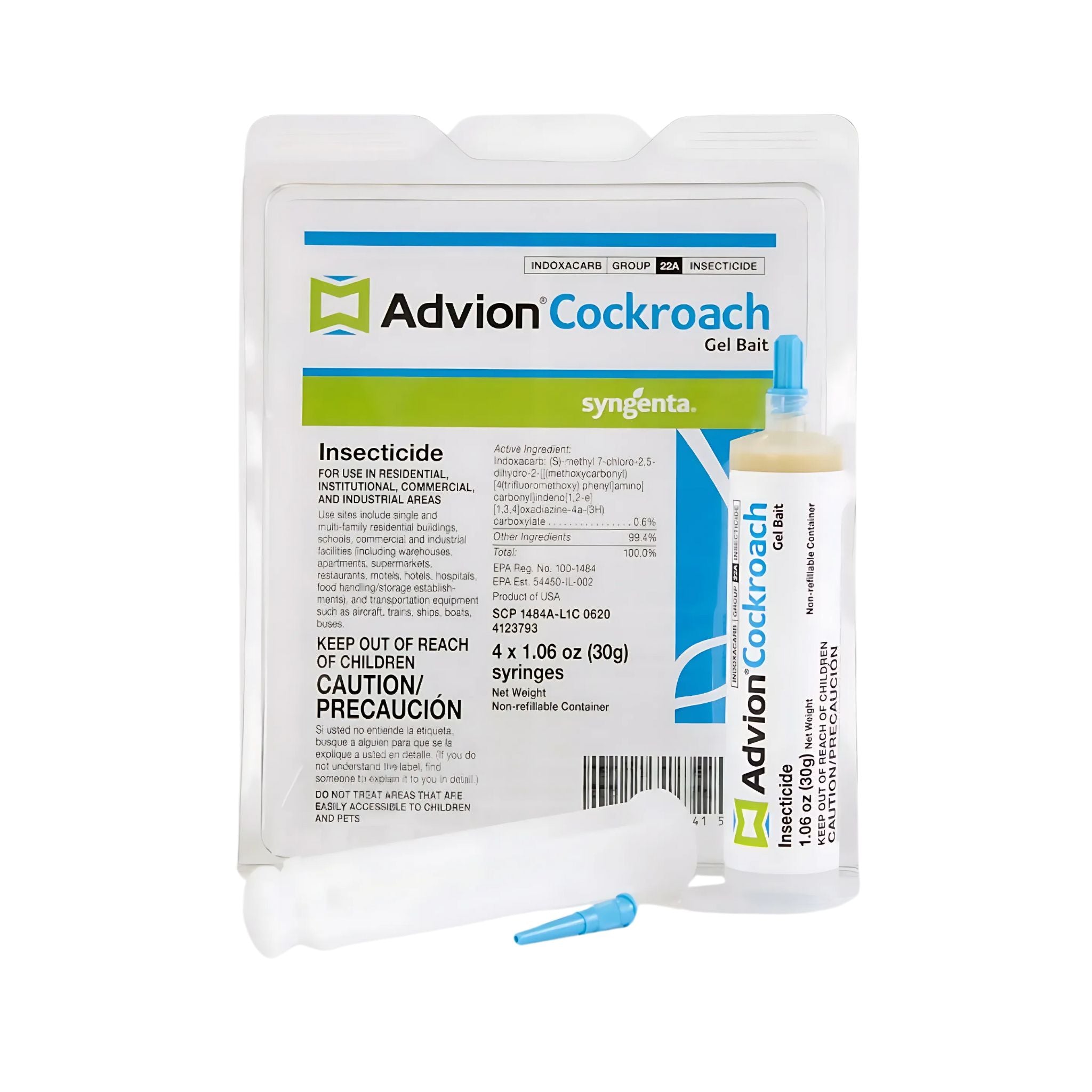 Syngenta Advion Cockroach Gel Bait - 4 tubes - 30g each