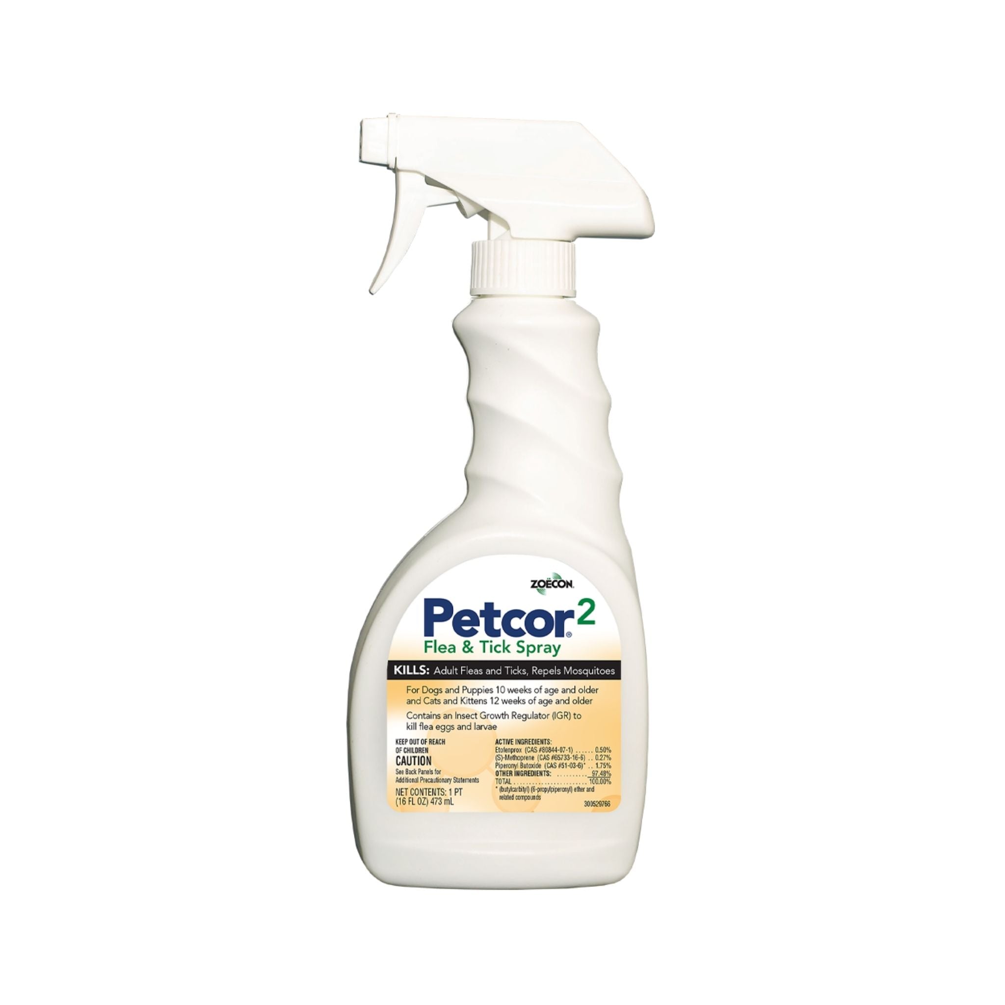 Zoecon Petcor Flea and Tick Spray - Control for Pets - 16 fl oz